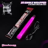 Glowhouse 6 Inch Glow Sticks Party Pack 25 Mixed Lanyards UK Brand view 4