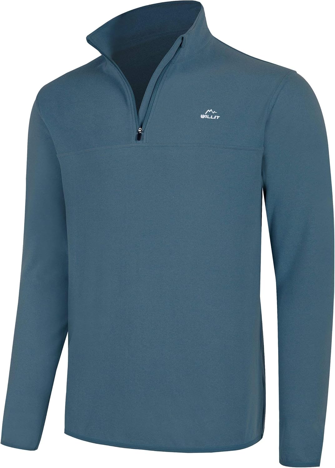 Willit Men's Fleece Golf Pullover Sweaters Quarter-Zip Hiking 1/4 Zip Thermal Jacket Lightweight: Clothing