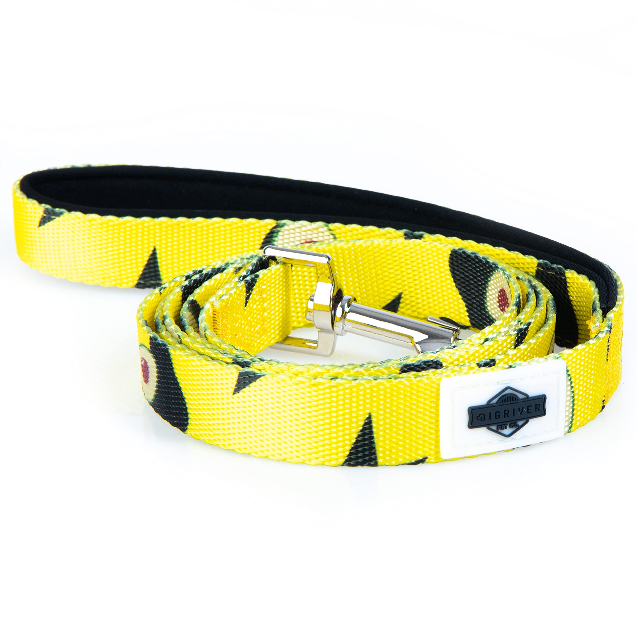 Big River Pet Co. Dog Lead With Comfortable Padded Handle, Durable Construction, Premium Soft Touch Nylon, Heavy Duty Clip With Swivel, For Medium Dogs- (Avocado, Medium)