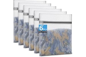 TOCODE Honeycomb Mesh Laundry Bags for Delicates - 12x16 Inches Medium Washing Bags for Bras, Lingerie, Socks, Baby Clothes - Gentle Wash Protection with Zipper Closure (6)