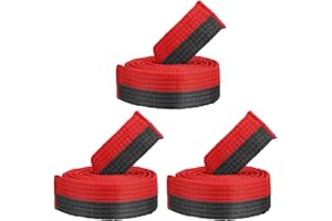 PATIKIL Taekwondo Colored Ranking Belt, 3 Pack 1.6" x5Ft 1.6M Polyester Martial Arts Judo Karate Belts for Coach Teaching Pra