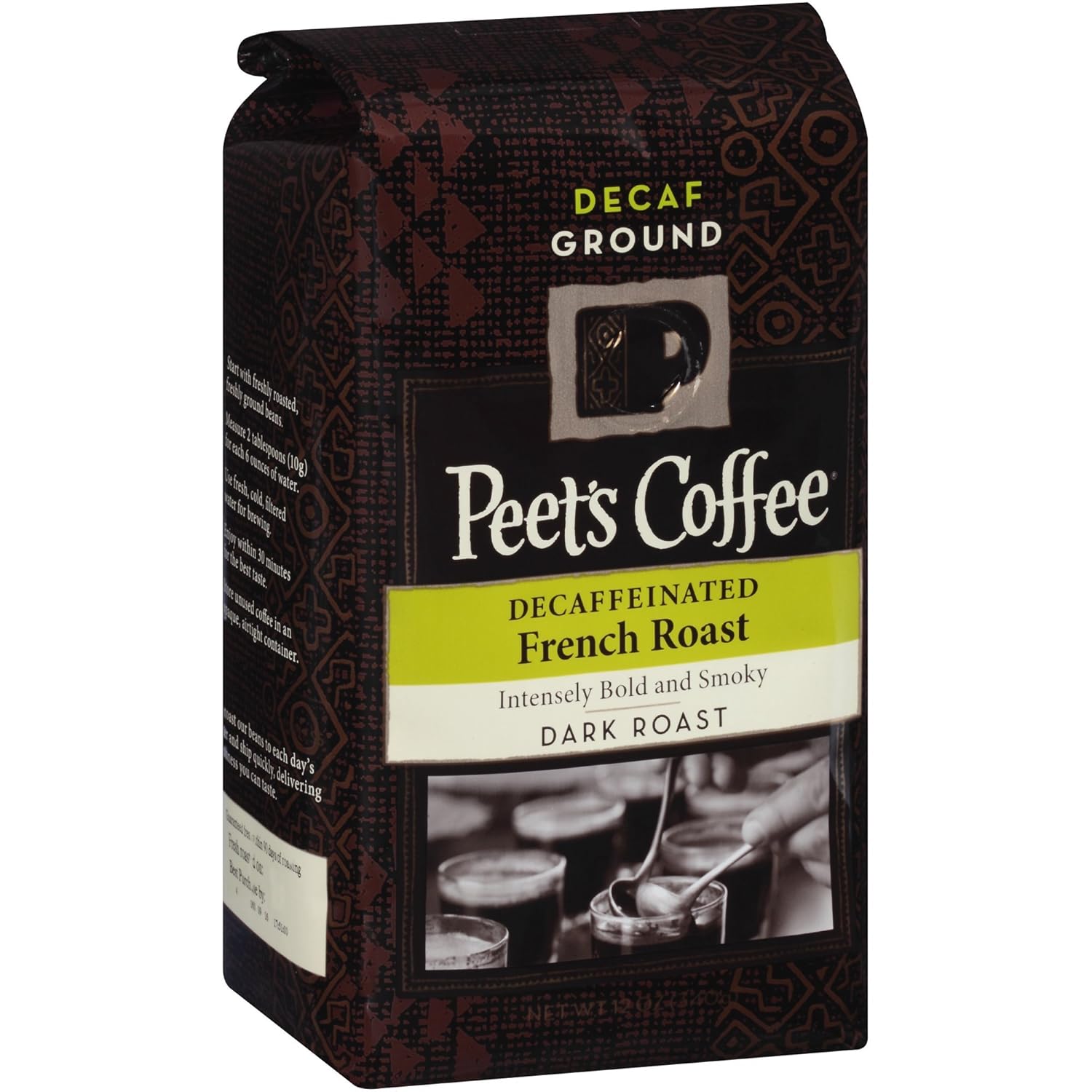 Peet's Ground Coffee, Decaf French Roast, Dark Roast, 12