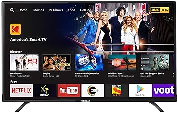 Kodak 108cm (43 inches) 4K Ultra HD Smart IPS LED TV 43UHDXSMART (Black) (2019 Model)