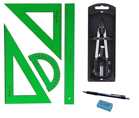 Kit Faber Castell Set Di Strumenti Da Disegno Verdi 65021