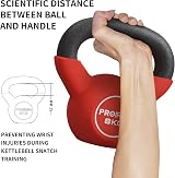 PROIRON 8kg Neoprene Kettlebell Flat Bottom Cast Iron Home Gym view 4