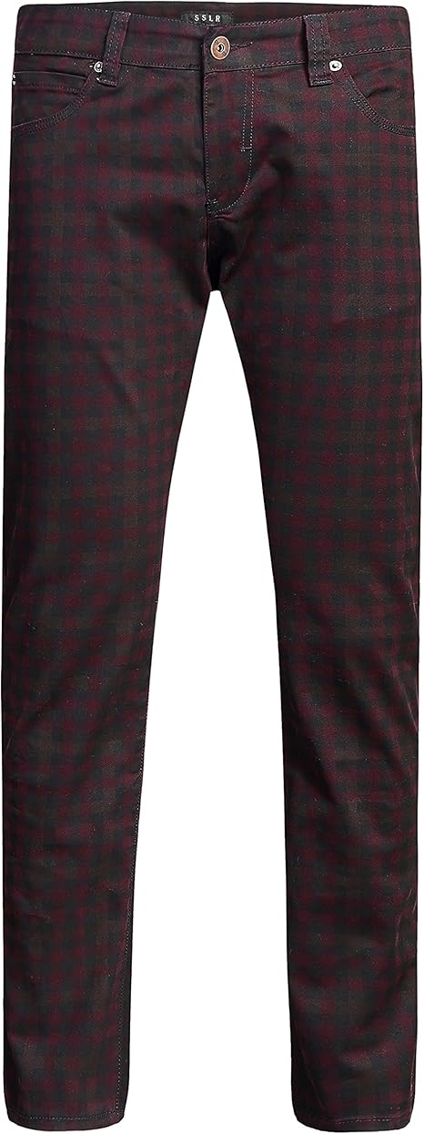 denim checkered jeans