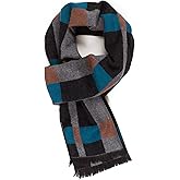 Scarf for Men Reversible Elegant Classic Cashmere Feel Scarves for Fall Winter