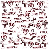 Temple University Spirit Logo Vinyl Large Deluxe Stickers Variety Pack - Laptop, Water Bottle, Scrapbooking, Tablet, Skateboard, Indoor/Outdoor