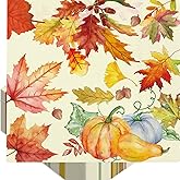 50-PK Fall Thanksgiving Paper Napkins: Disposable 3-Ply Luncheon Napkin with Maple Leaf & Pumpkin Design, Autumn Table Decor 