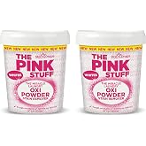The Pink Stuff Miracle Laundry Oxi Powder for Whites, 35 Oz 2 Pack | Oxi Powder Stain Remover, Tough on Stains, Brighter Whites Gentle on Fabrics