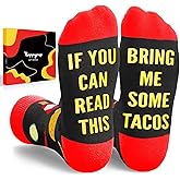 HAPPYPOP Funny Food Socks Men - Women Hot Dog Ramen Taco Gifts, Pizza Socks for Teens