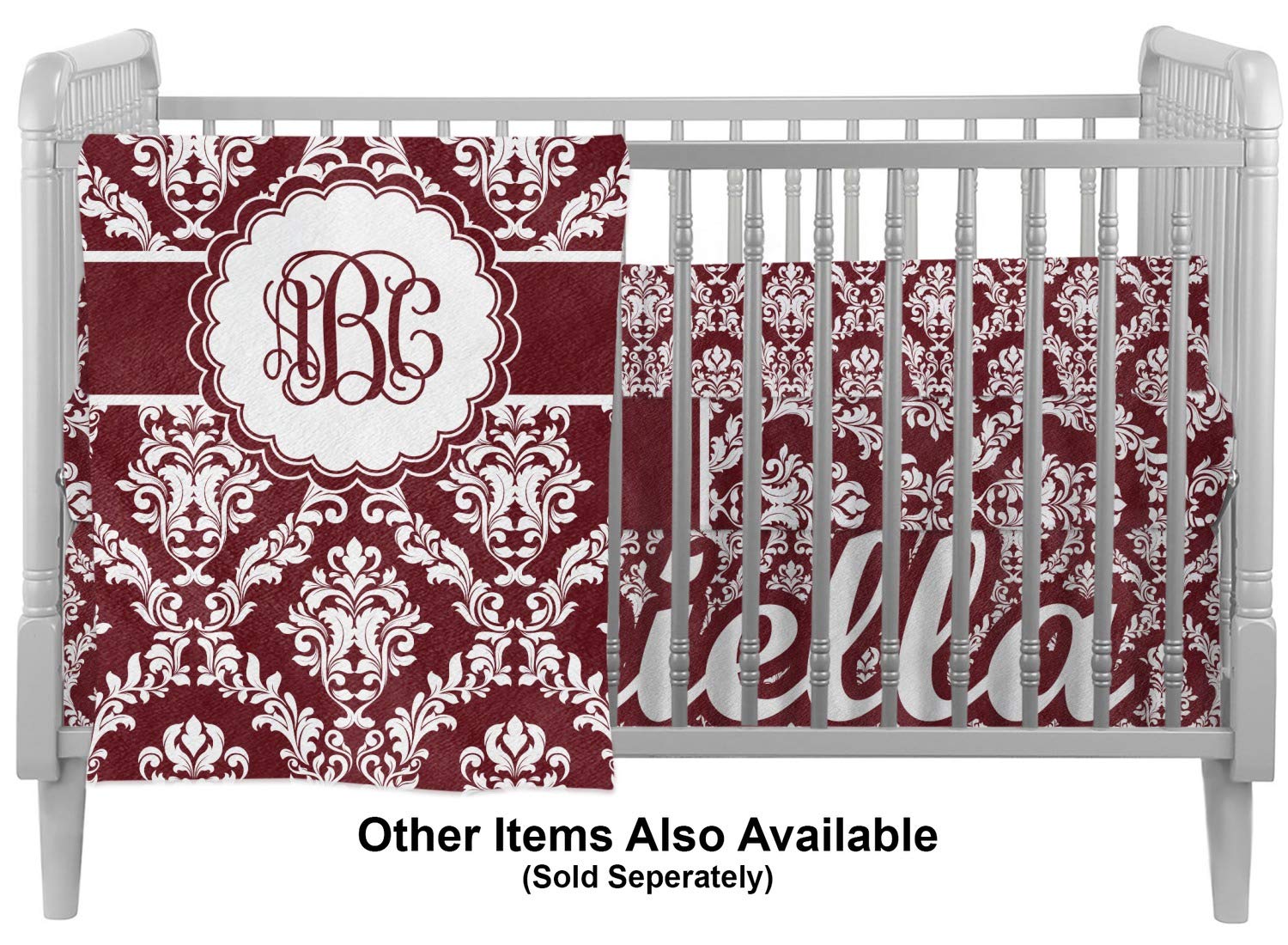 maroon crib bedding