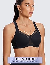 SYROKAN High Impact Sports Bras for Women Underwire