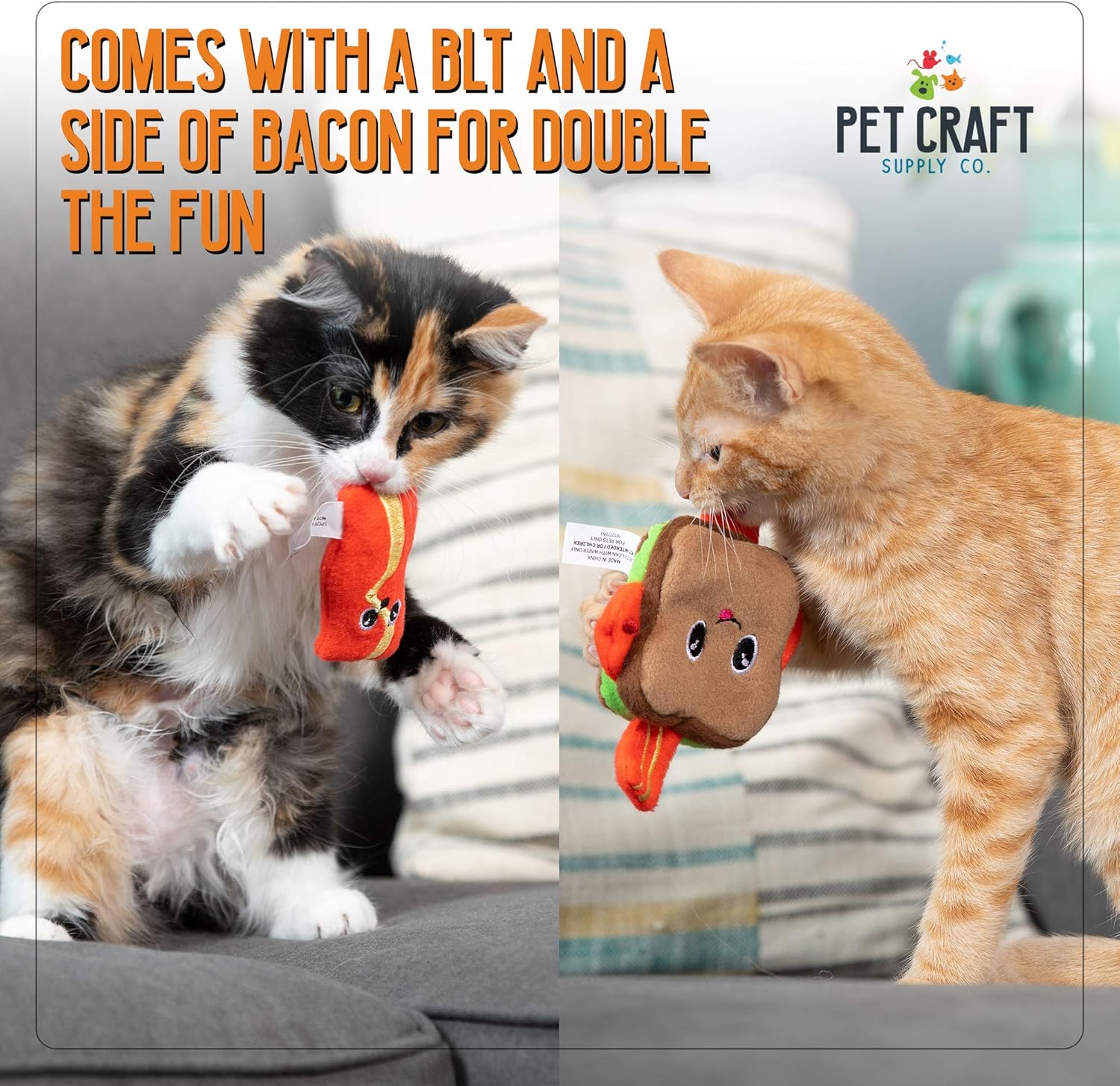 Pet Craft Supply Silly Snacks and Funny Food Crinkle Cuddling Catnip and Silvervine Toys - Interactive Cat Toys Alternative to Mice Fish Feathers Cat Toy : Pet Supplies