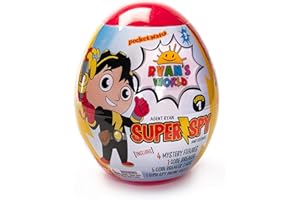 RYAN'S WORLD Ryan’s World Super Spy Ryan’s Giant Egg, Full of Secret Surprises, Includes 4 Spy Themed Figures, 1 Spinner, 6 Codebreaker Cards, Hovercraft Vehicle, Kids Toy, [Amazon Exclusive]
