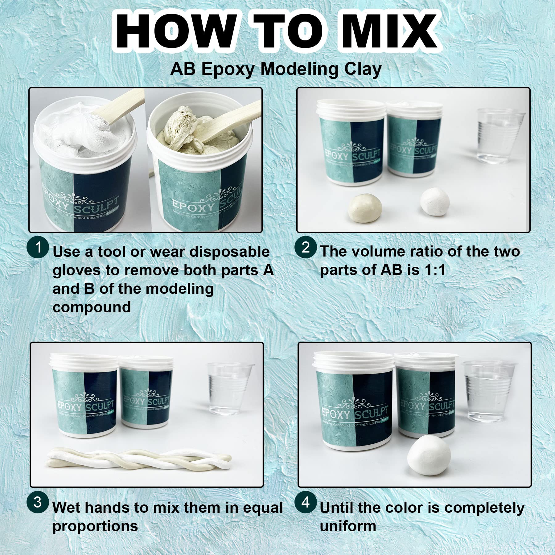 Mua AB Epoxy Sculpt Clay, 2 Part Epoxy Modeling Paste Clay Compound (A ...