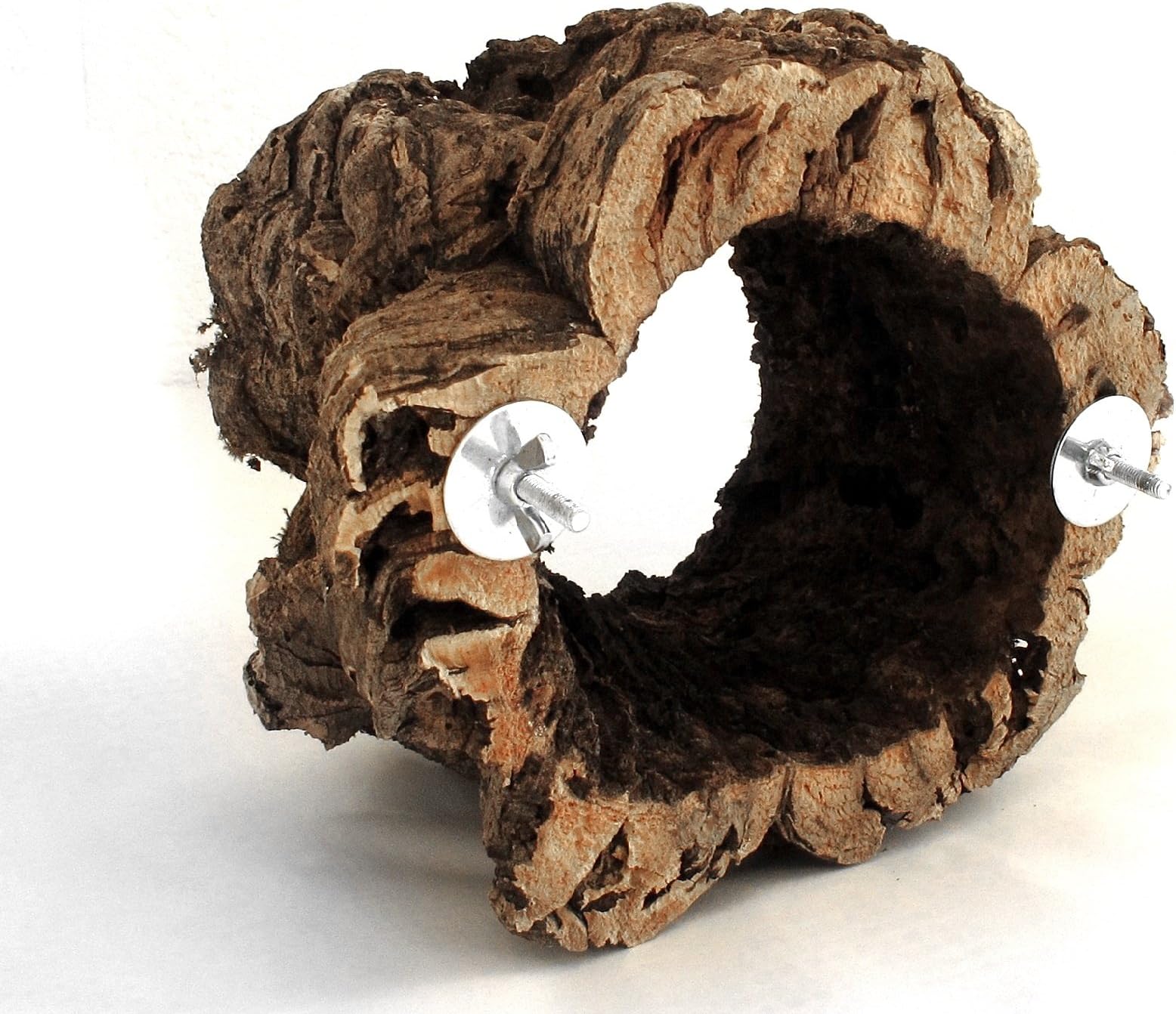 Here only: cork ring for sitting, nibbling, climbing, playing for all birds: budgerigar, cockatoos, parrot, canary and co, rodents and other small animals, purely natural, species-appropriate