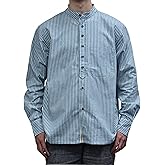 Lee Valley, Ireland Mens Vintage Style Grandfather Shirt Cotton