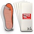 CleanSole Pro-S (x4 sheets, for Flat Soles, Outdoor Use) Protector for Sneakers, High Value Dress Shoes, Heels. Easy to Apply Peel-And-Stick Adhesive Film to Shield, Footwear Soles Clean & Scuff-Free