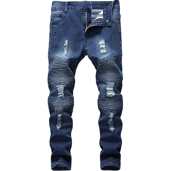 Amazon.com: Kihatwin Boy's Skinny Ripped Destroyed Distressed