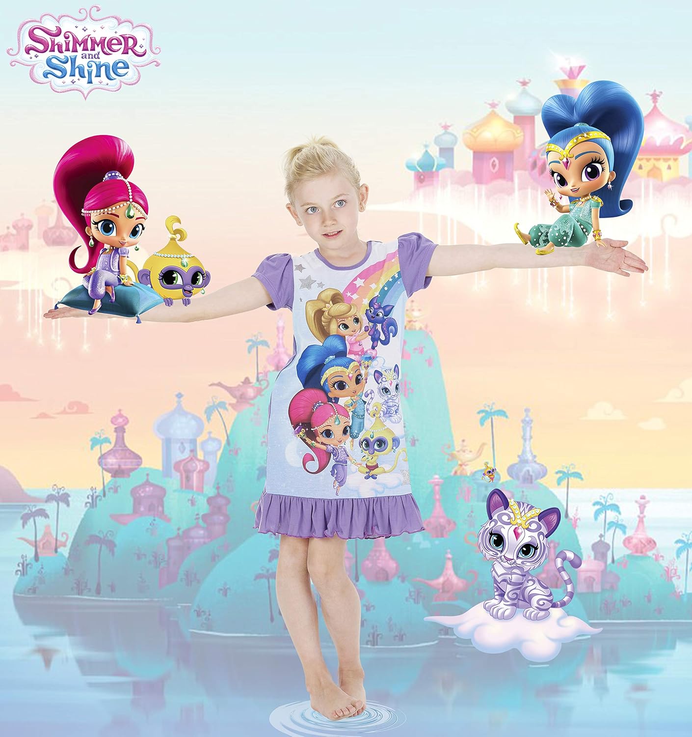 Paw Patrol Official Product Kids Princesses Nightdress Disney Princess Girls Nighties With Lion King Little Mermaid