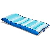 Big Joe Kona No Inflation Needed Pool Lounger with Headrest, Fade Aqua Double Sided Mesh, Quick Draining Fabric, 5.5 feet Big