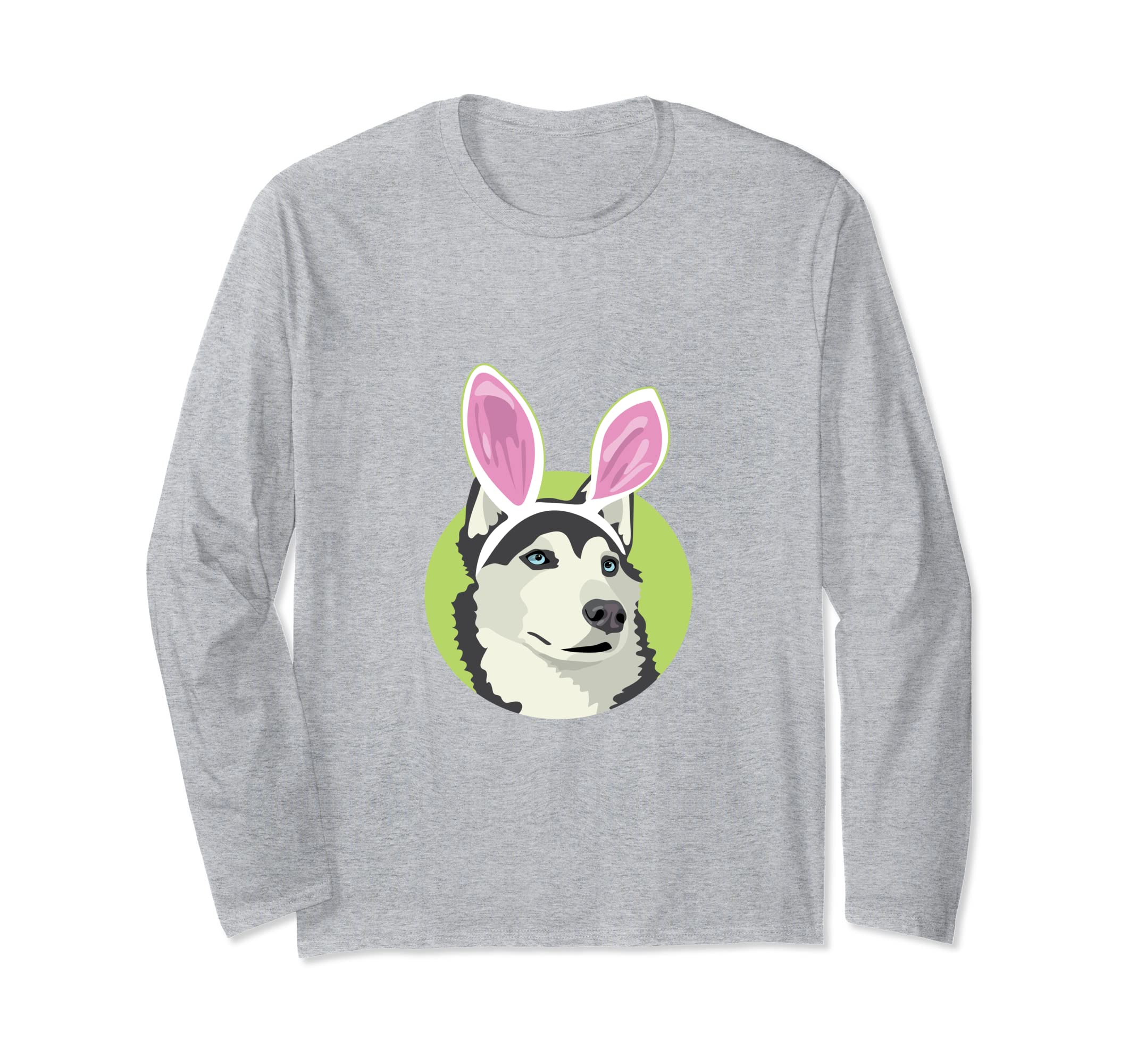 Easter Bunny Ear Dog Cute Husky Puppy Rabbit Ears Long Sleeve T-Shirt