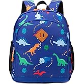 JinBeryl Toddler Backpack for Boys or Girls, Little Kids Backpack for Preschool or Kindergarten (Dinosaur Blue, Small)