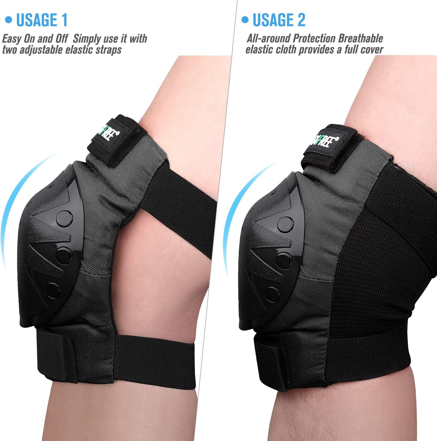 G4Free Adults Kids Bike Knee Pads Elbow Pads Wrist Guards 3 in 1 Protective Gear Sets for Skateboarding, Roller Skating Cycling Scooter : Sports & Outdoors