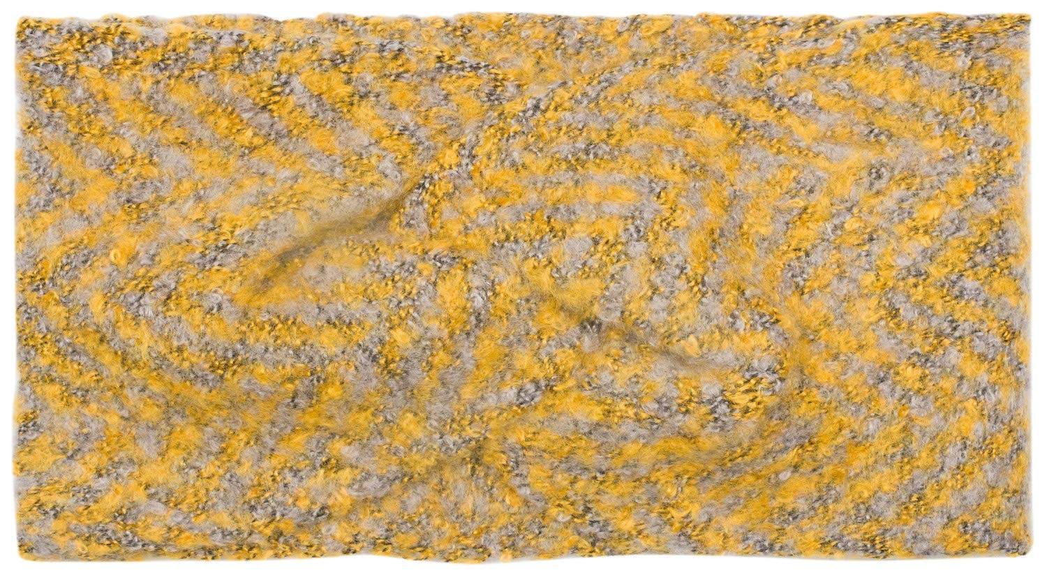 styleBREAKER Women Woven fabric headband with zigzag zag pattern twist knot, warm winter hair band, headband 04026053, color:Curry-Grey