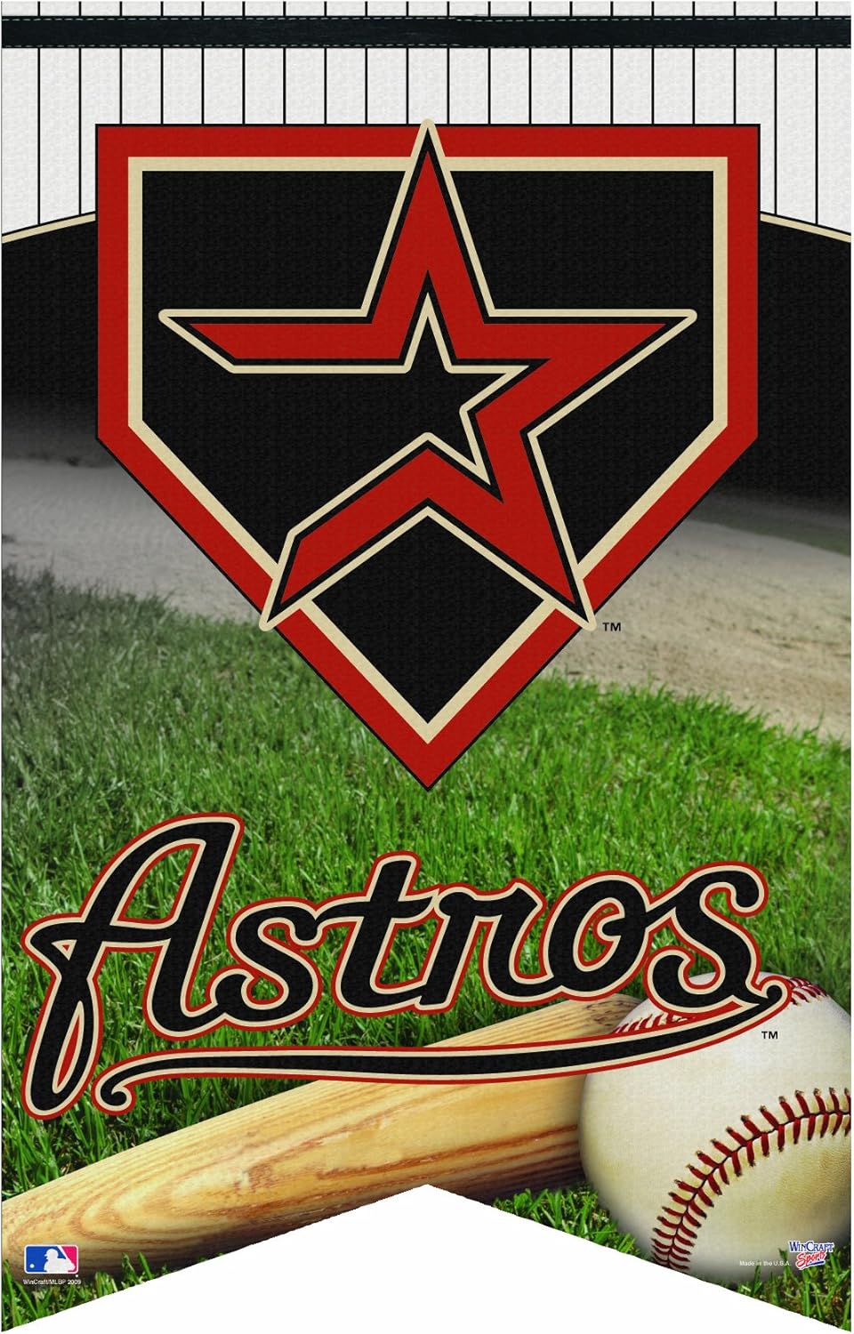 MLB Houston Astros Premium Felt Banner 17by26 inch