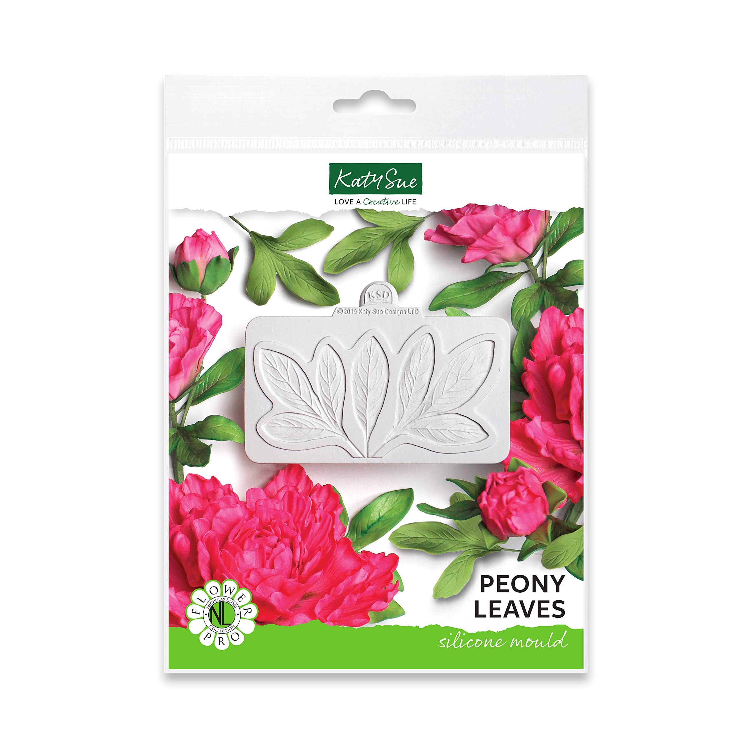Flower Pro Peony Leaves Silicone Mould for Cake Decorating & Clay Crafts by Katy Sue Moulds & Flower Pro Moulds. for Use with Fondant & Air Dry Clay