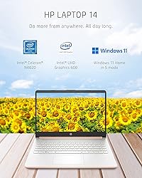 HP 14 Laptop, Intel Celeron N4020, 4 GB RAM, 64 GB