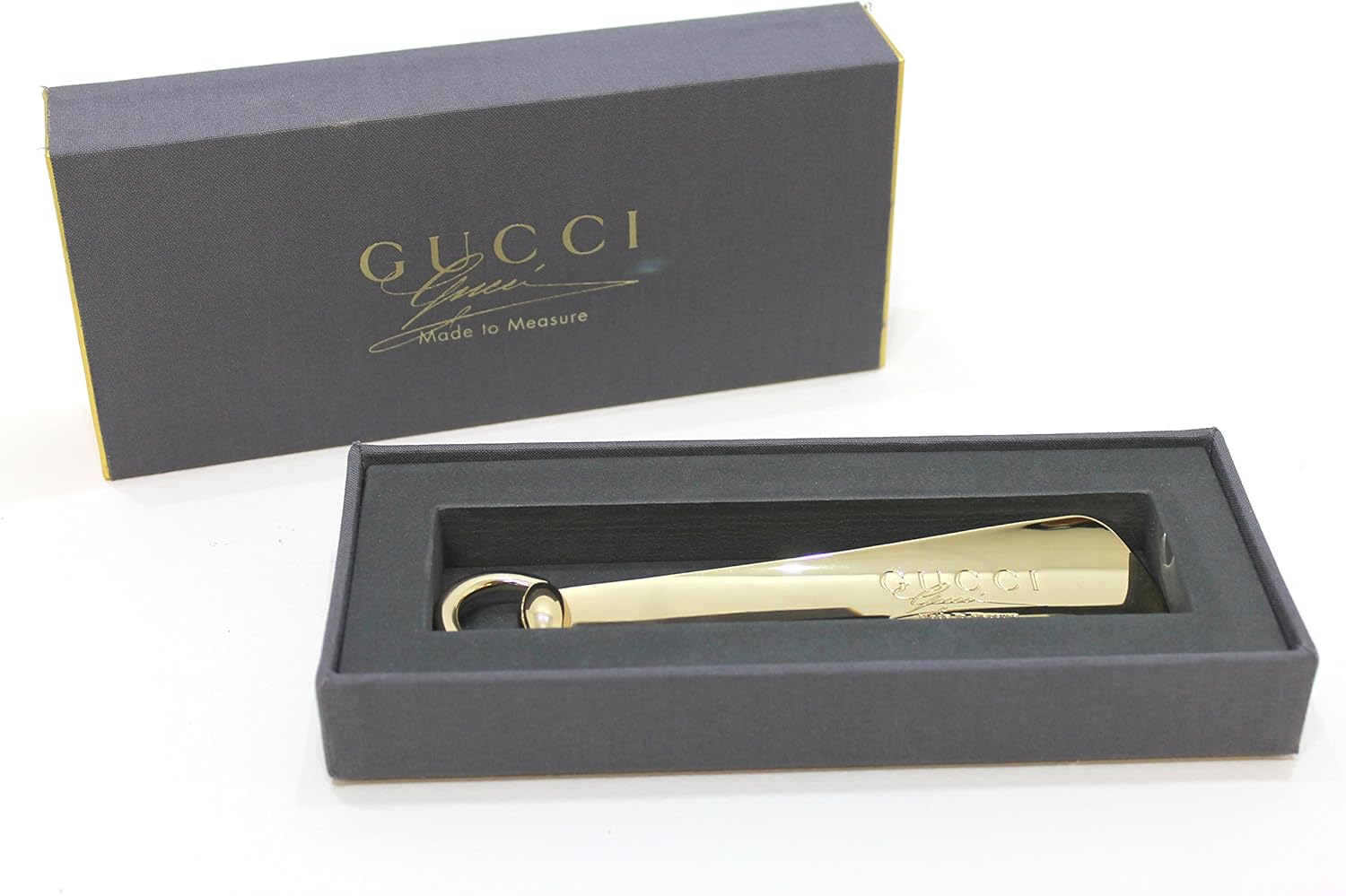 GUCCI MADE TO MEASURE METALIC GOLD SHOE HORN * NEW & BOXED Amazon.co