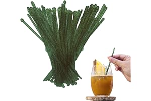 ROYER CORPORATION Coffee and Cocktail Stirrers, Reusable Plastic Drink Stirrer Sticks, 100 Ball Head Swizzle Sticks, Use as a Cocktail Garnish or Cake Pop Stick, and Restaurant Supplies, 6 inch (GREEN)