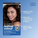 Clairol Lasting Colour Permanent Hair Dye 4 Dark Brown Grey Coverage view 5