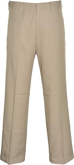 Amazon Haggarメンズスマートファイバーストレートフィットドレスパンツ カーキ カラー ベージュ パンツ 通販