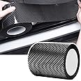 DGSL Car Door Edge Guards Door Sill Protector, 4In x 33Ft 5D Carbon Fiber Car Wrap Film, Vinyl Automotive Wrap Film Anti-Collision Fits for Most Car(Black)