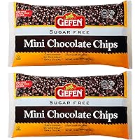 Gefen Mini Chocolate Chips, Sugar Free, 10oz (2 Pack) Dairy Free, Nut Free, Lactose Free