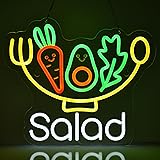 JOMOBUTY Salad Neon Sign Led Lights for Wall Decor