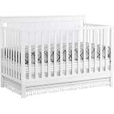 Oxford Baby Lazio 4-in-1 Convertible Baby Crib, Snow White, GreenGuard Gold Certified