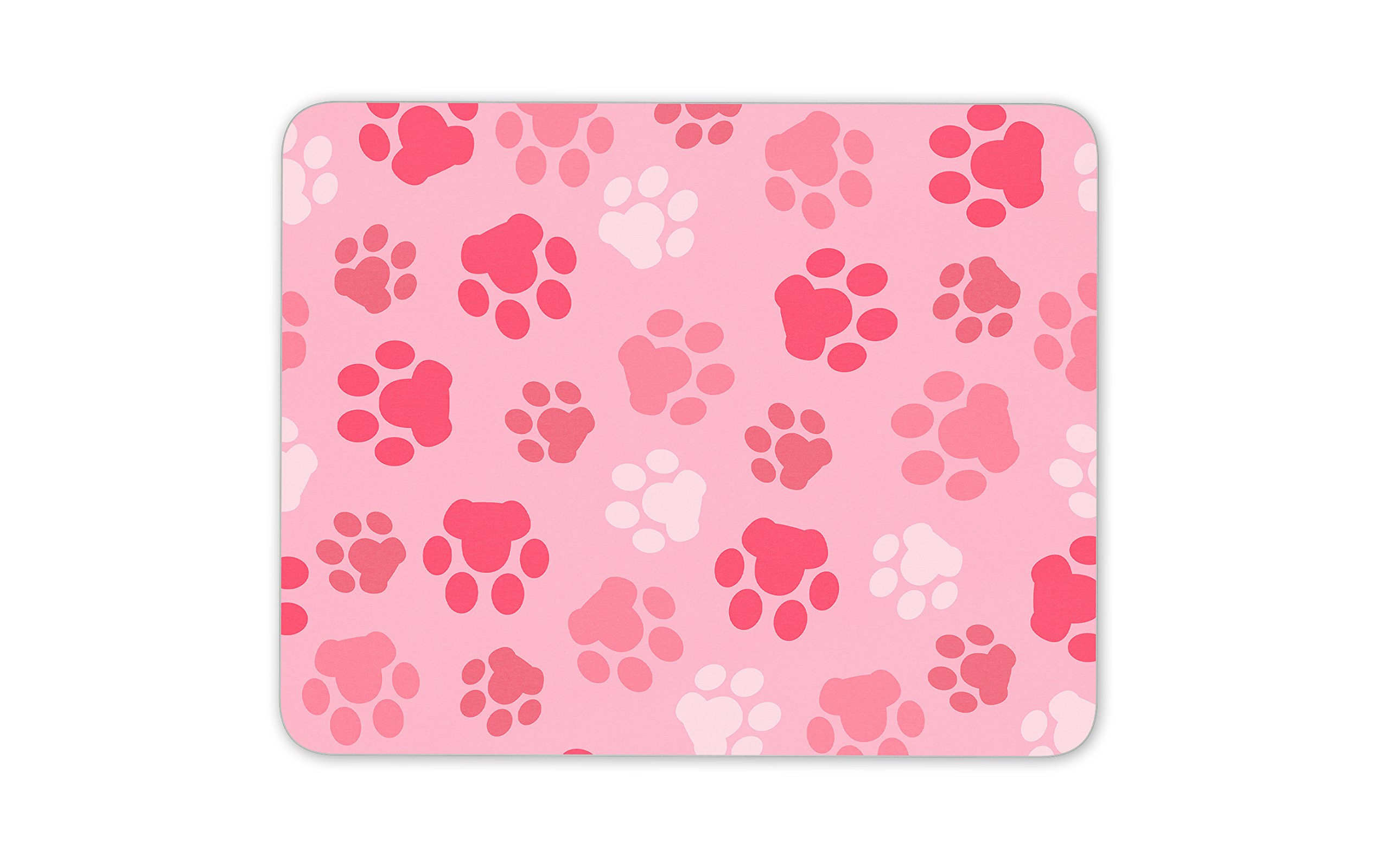 Pink Paw Prints Mouse Mat Pad - Dog Cat Animal Mum Sister Gift Computer #13224