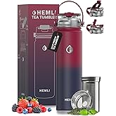 22 oz Insulated Tea Tumbler Bottle with Infuser, Travel Mug