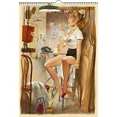 2027 Wall Calendar [12 pages 8"x12"] Vintage Pinup Illustration Artistic Sexy Girl