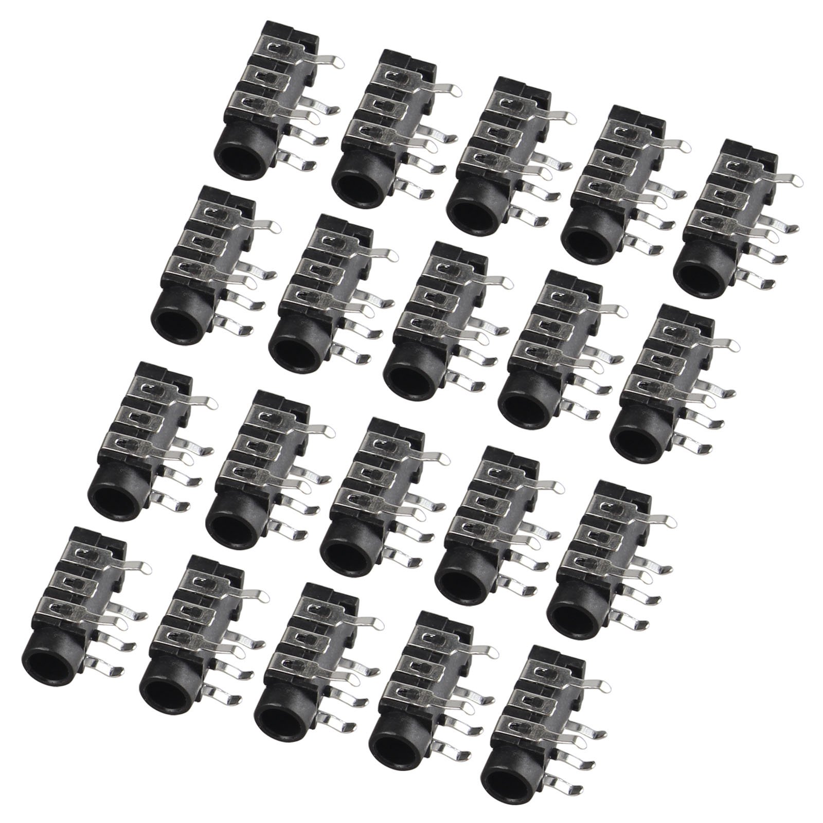 HALJIA 20 Pcs PCB Mount 3 Pin 3 Terminals 3.5mm Female Audio Jack Socket Connector