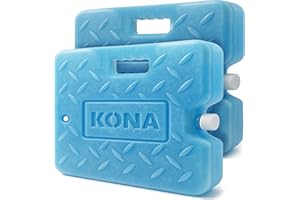 Kona Large Ice Pack for Coolers – 4 lb Reusable Refreezable Cooler Ice Pack, Long Lasting Blue Gel Pack for Camping, Travel, Lunch, Beach, Colder Than Ice -5°C