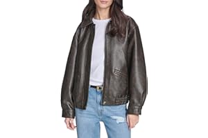 Levi's womens Faux Leather Relaxed Fit BomberJacket
