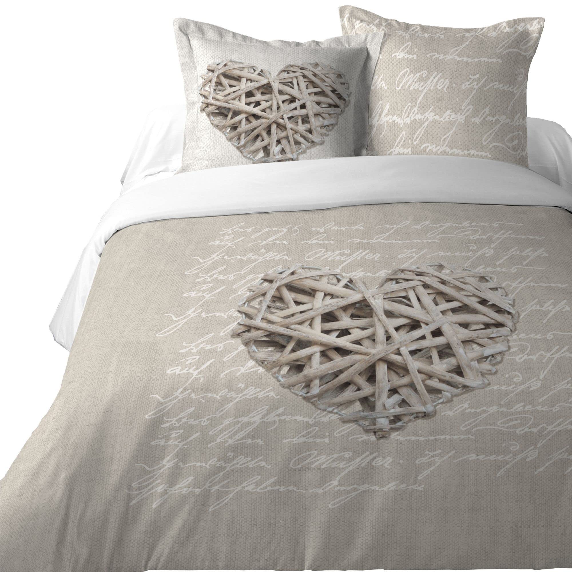 Lovely Casa HP41783001 Woodlove Cotton Linen Duvet Cover 260 x 240 cm