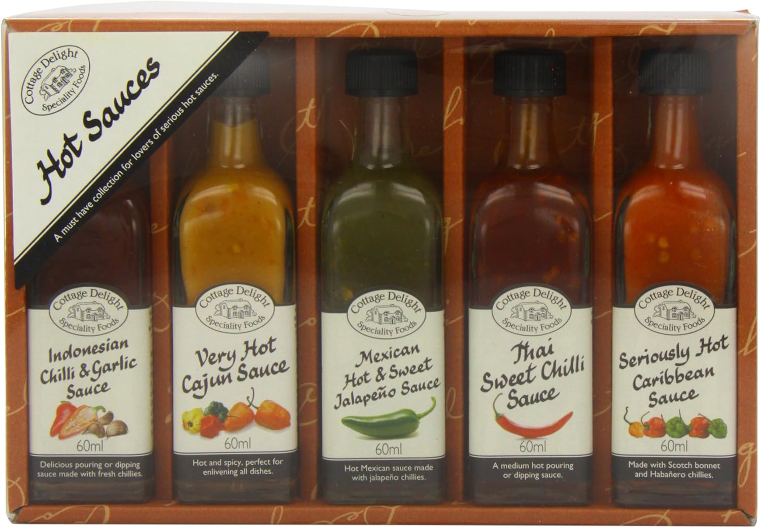 Cottage Delight Pack Of 5 Hot Sauces Amazon Co Uk Grocery