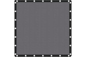 VICLLAX 90% Shade Fabric Sun Shade Cloth Privacy Screen with Reinforced Grommets for Outdoor Patio Garden Pergola Cover Canopy 12x12 FT, Dark Grey